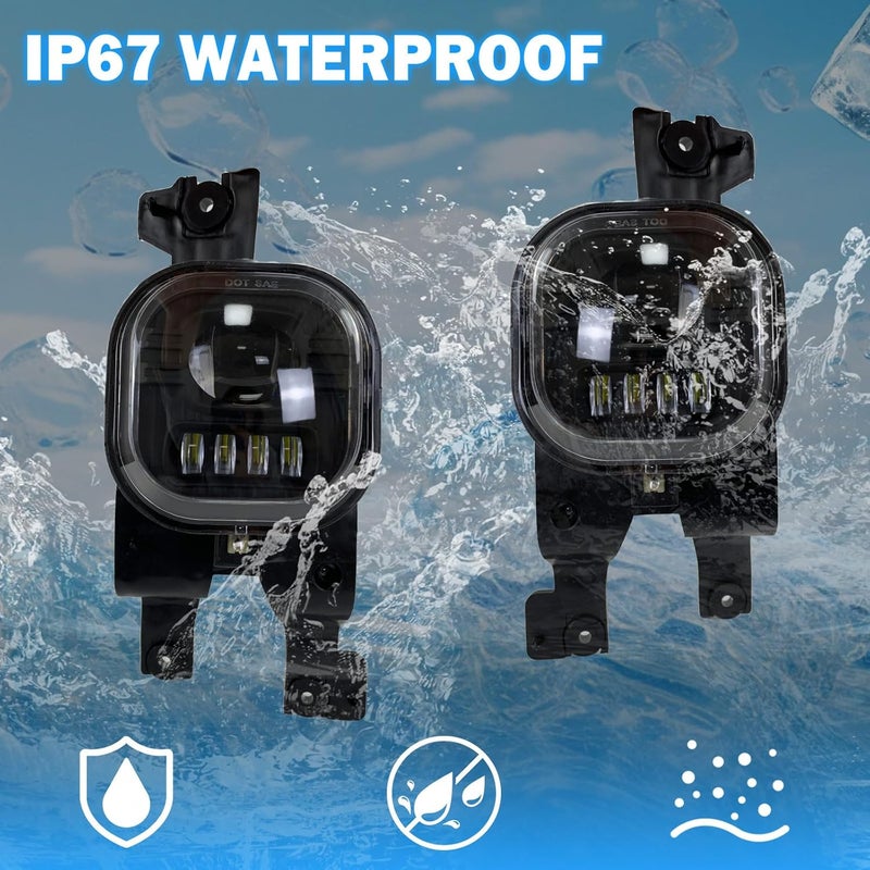 BOXLIGHT LED Fog Lights Assembly Compatible With Ford F250/F350/F450 2008-2010 Front Bumper Driving Fog Lamp Kits Fog Light - Image 4